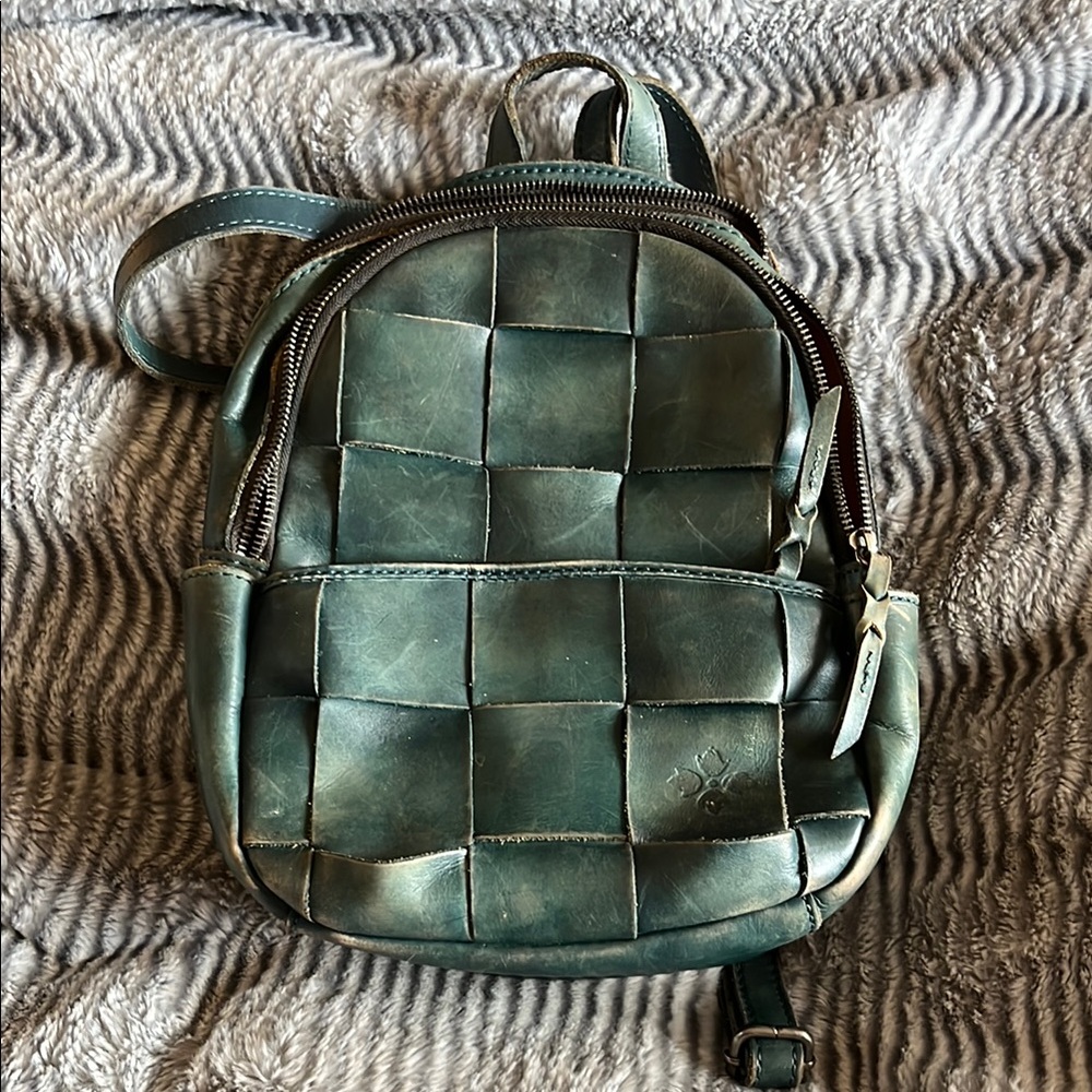 Green Leather Patricia Nash Backpack